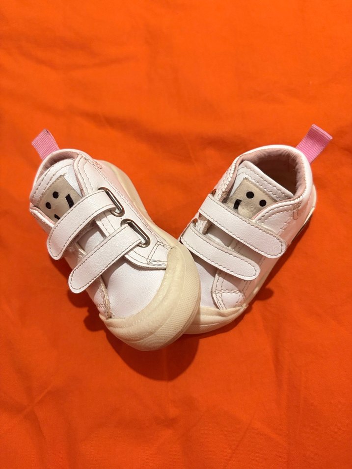 Kız Çocuk Beyaz Sneaker - Cırt Cırtlı - Görsel 3