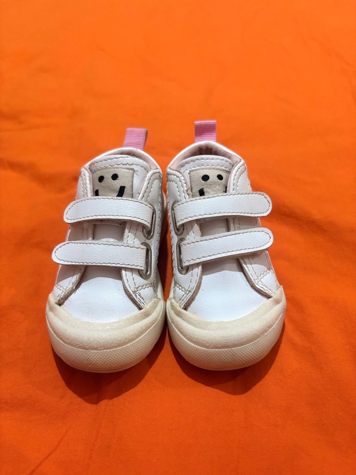 Kız Çocuk Beyaz Sneaker - Cırt Cırtlı - Görsel 2