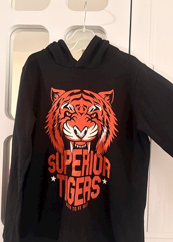 Kapüşonlu Siyah Erkek Sweatshirt - Görsel 2