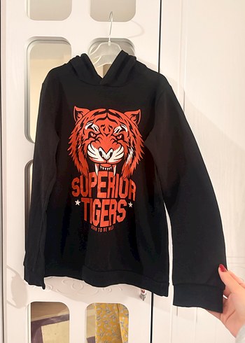 Kapüşonlu Siyah Erkek Sweatshirt - Görsel 3