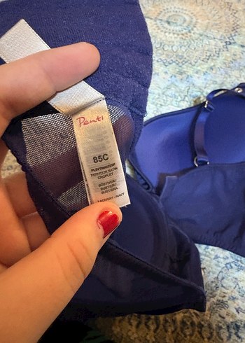 Koyu Mavi Goth Tarzı Sütyen - Görsel 6