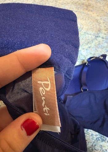 Koyu Mavi Goth Tarzı Sütyen - Görsel 5