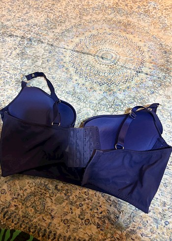 Koyu Mavi Goth Tarzı Sütyen - Görsel 4