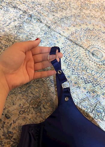 Koyu Mavi Goth Tarzı Sütyen - Görsel 3