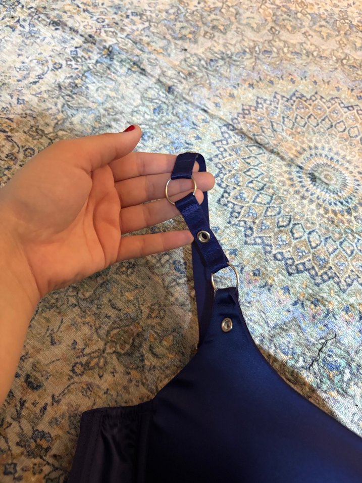 Koyu Mavi Goth Tarzı Sütyen - Görsel 3