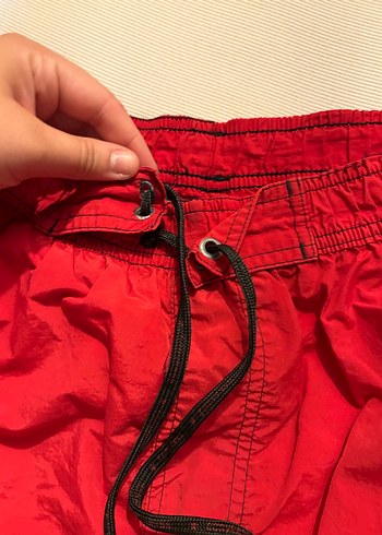 Kırmızı Erkek Mini Plaj Şortu converse - Görsel 3