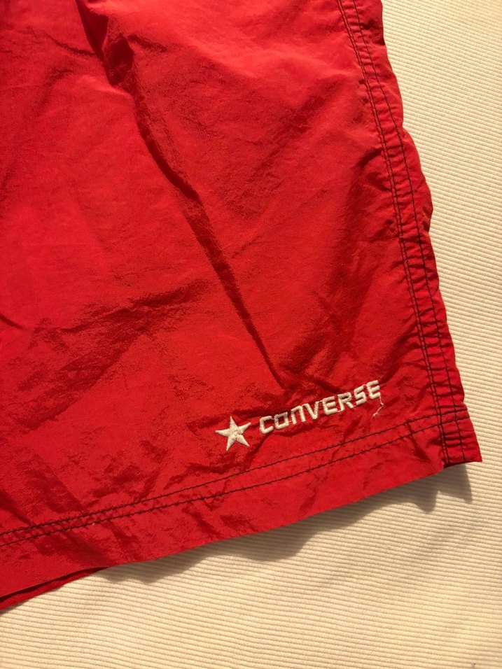 Kırmızı Erkek Mini Plaj Şortu converse - Görsel 2