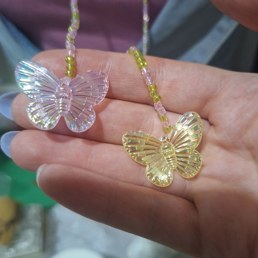 Uzun Winx Flora Boncuklu Kadın Kolye - Görsel 2