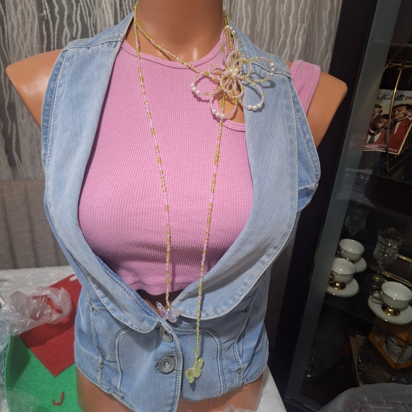 Uzun Winx Flora Boncuklu Kadın Kolye - Görsel 4