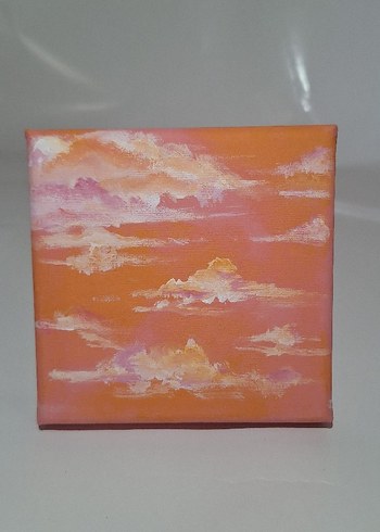 Turuncu Pastel Gunbatimi Tablosu - Görsel 3