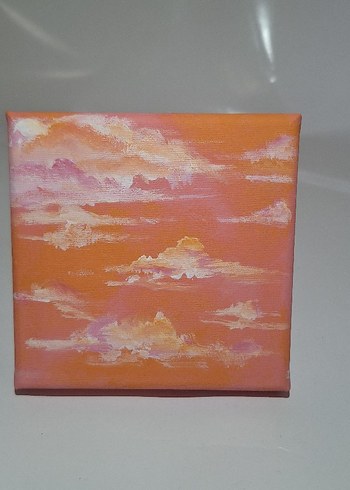 Turuncu Pastel Gunbatimi Tablosu - Görsel 2