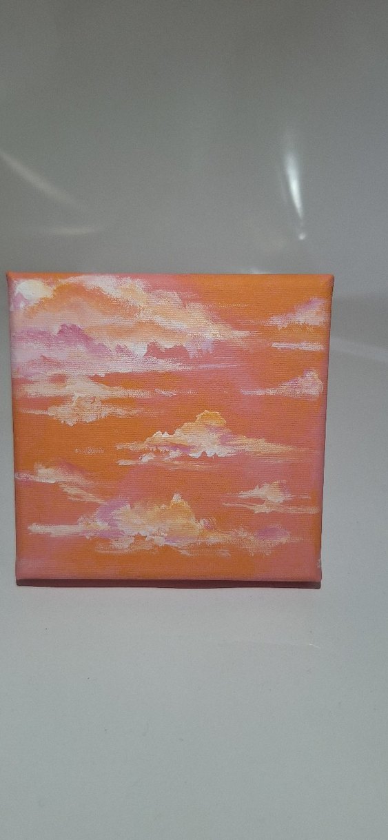 Turuncu Pastel Gunbatimi Tablosu - Görsel 2