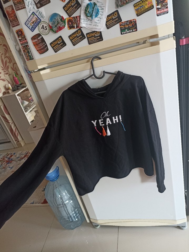 Siyah Baskılı Kadın Sweatshirt - Görsel 2
