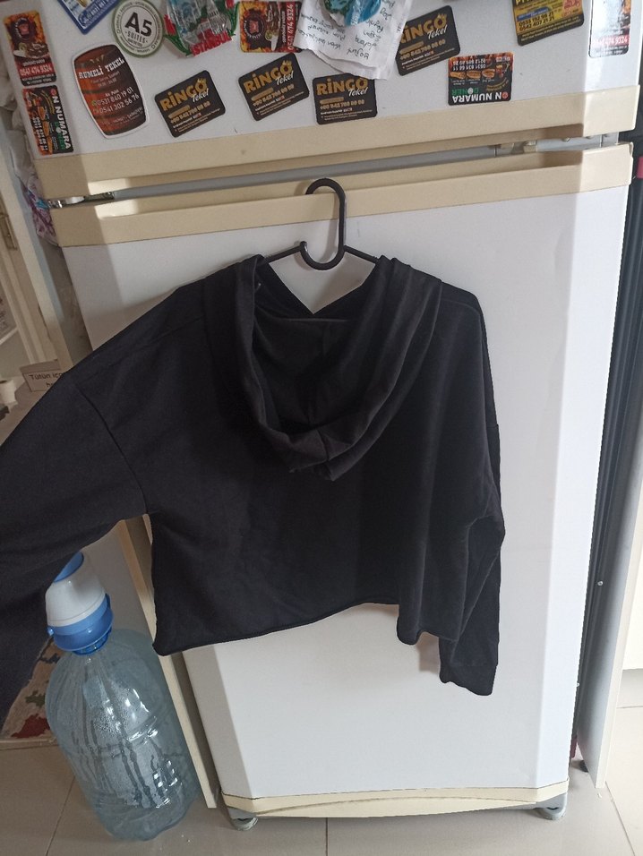 Siyah Baskılı Kadın Sweatshirt - Görsel 4