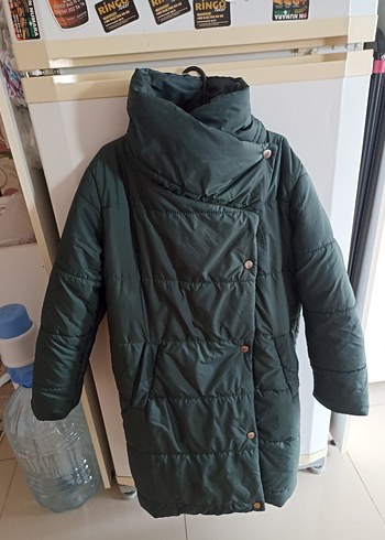 Siyah Midi Kışlık Kadın Mont - Görsel 7