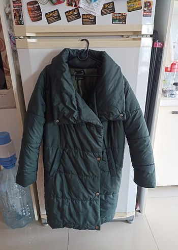 Siyah Midi Kışlık Kadın Mont - Görsel 6