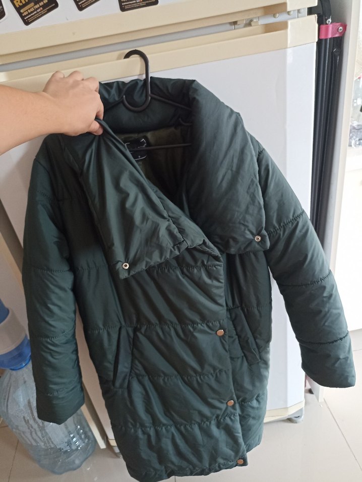 Siyah Midi Kışlık Kadın Mont - Görsel 5