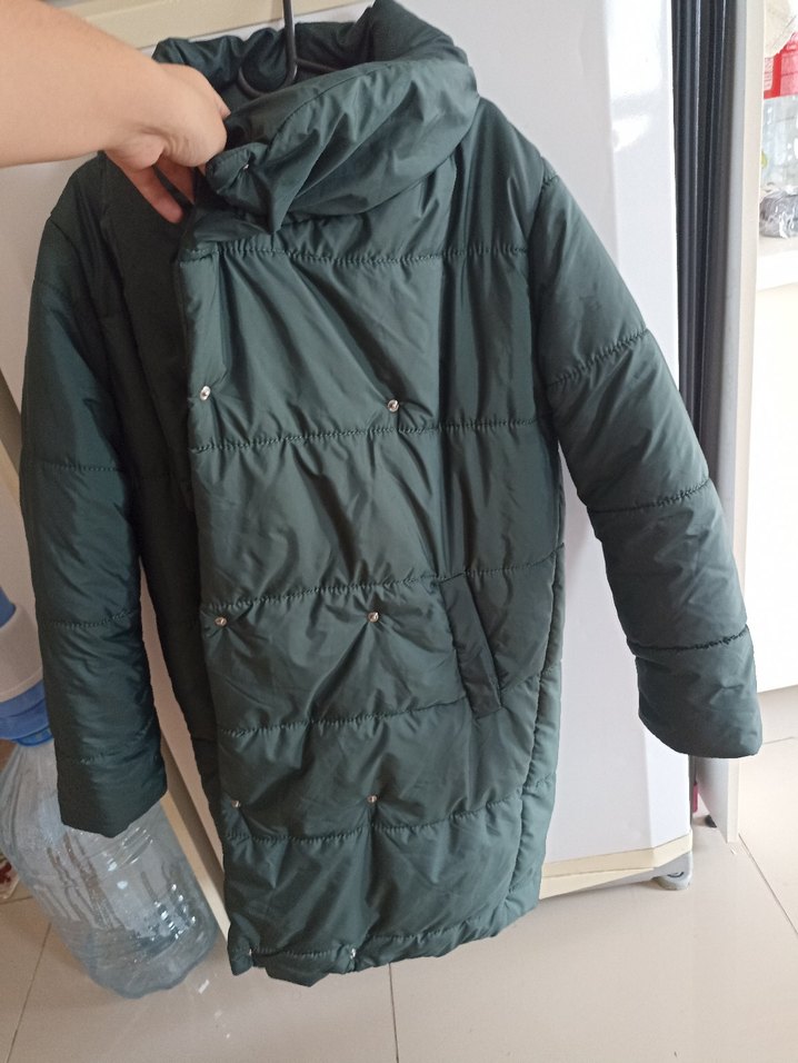 Siyah Midi Kışlık Kadın Mont - Görsel 4