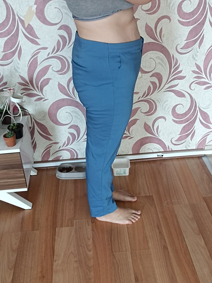 Mavi Kadın Rahat Kesim Normal Boy Pantolon - Görsel 5