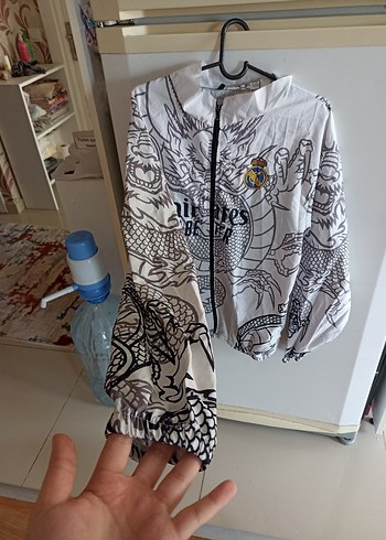 Baskılı Beyaz Erkek İnce Ceket - Görsel 4