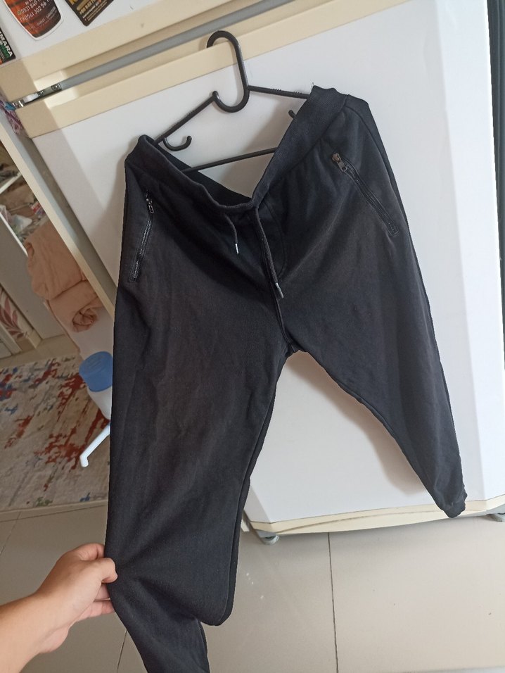 Erkek LC Waikiki Fermuarlı Siyah Eşofman Altı - Görsel 2