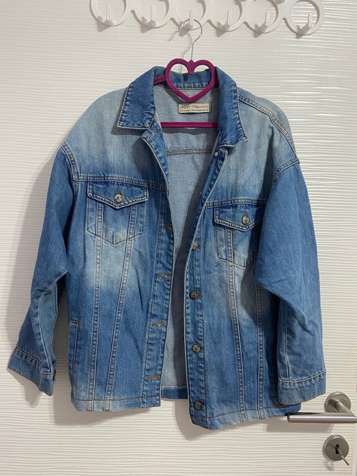 Kadın Açık Mavi Denim Ceket - Görsel 3