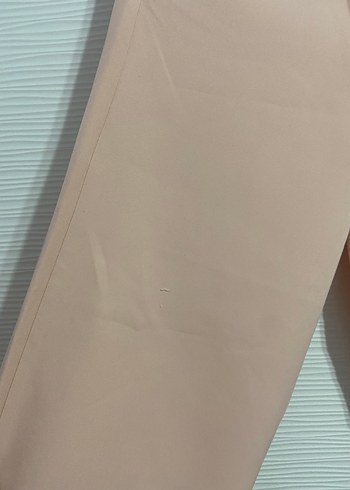 Pembe Midi Dökümlü Kadın Kumaş Pantolon - Görsel 3