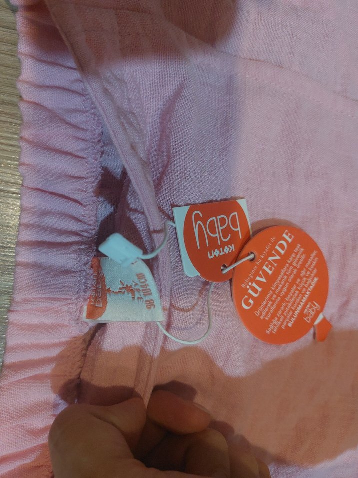 Kız Çocuk Pembe Denim Volanlı Şort - Görsel 4