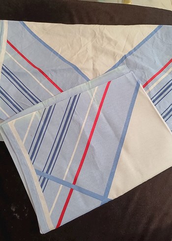 Çok Renkli Desenli mavi ikili yastık kılıfı - Görsel 2