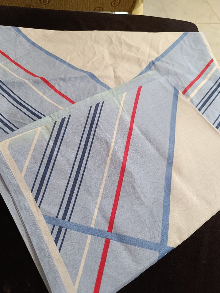 Çok Renkli Desenli mavi ikili yastık kılıfı - Görsel 4