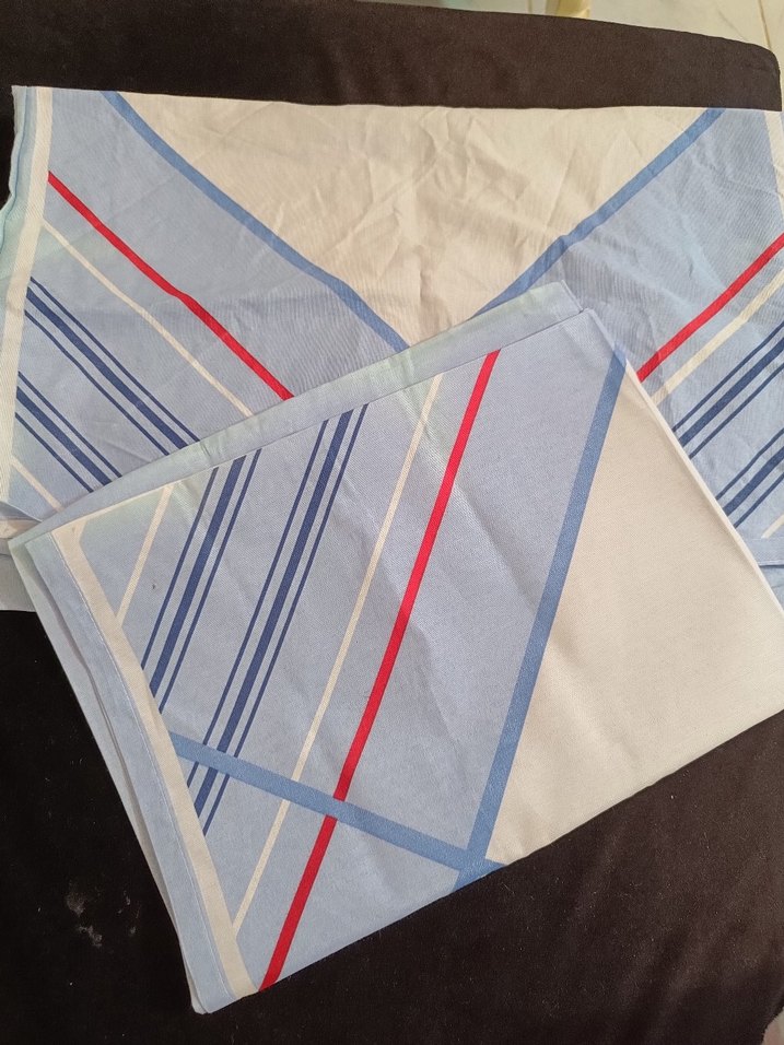 Çok Renkli Desenli mavi ikili yastık kılıfı - Görsel 2