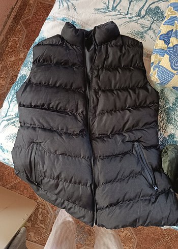 unisex Siyah Kapitone Yelek