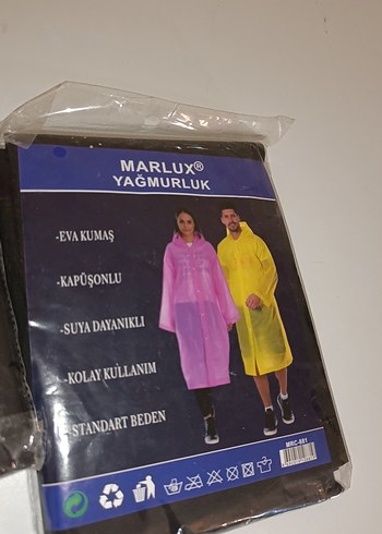 siyah Kapüşonlu Midi Yağmurluk - Görsel 3