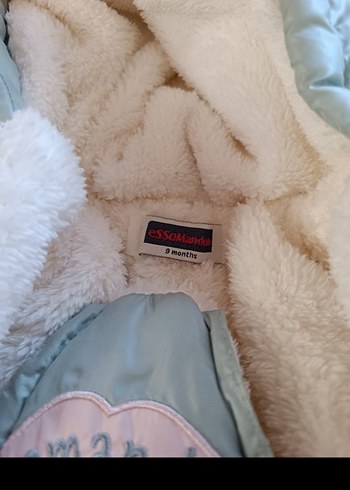 Gri Bebek Kız Tulum, Nakışlı ve Kürklü - Görsel 2