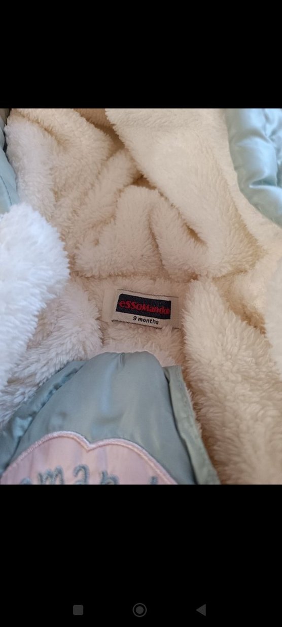 Gri Bebek Kız Tulum, Nakışlı ve Kürklü - Görsel 2