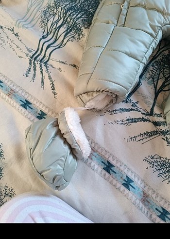 Peluş Detaylı Gri Erkek Bebek Tulumu - Görsel 2