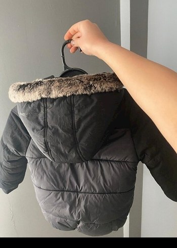 Kürklü Siyah Erkek Çocuk Mont - Görsel 2