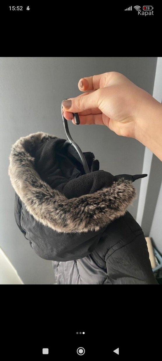 Kürklü Siyah Erkek Çocuk Mont - Görsel 3