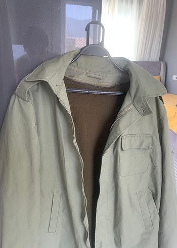 Erkek Haki Midi Ceket Fermuarlı - Görsel 5