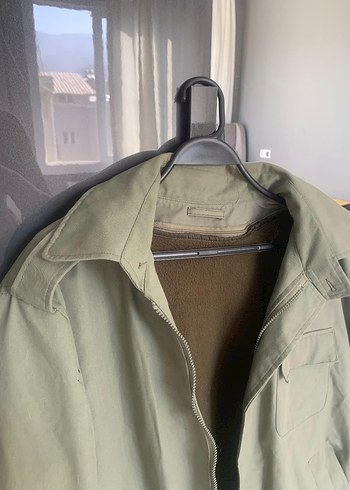 Erkek Haki Midi Ceket Fermuarlı - Görsel 6
