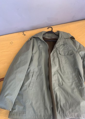 Erkek Haki Midi Ceket Fermuarlı - Görsel 4