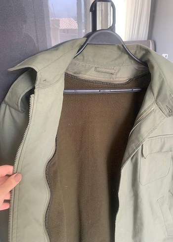 Erkek Haki Midi Ceket Fermuarlı - Görsel 7