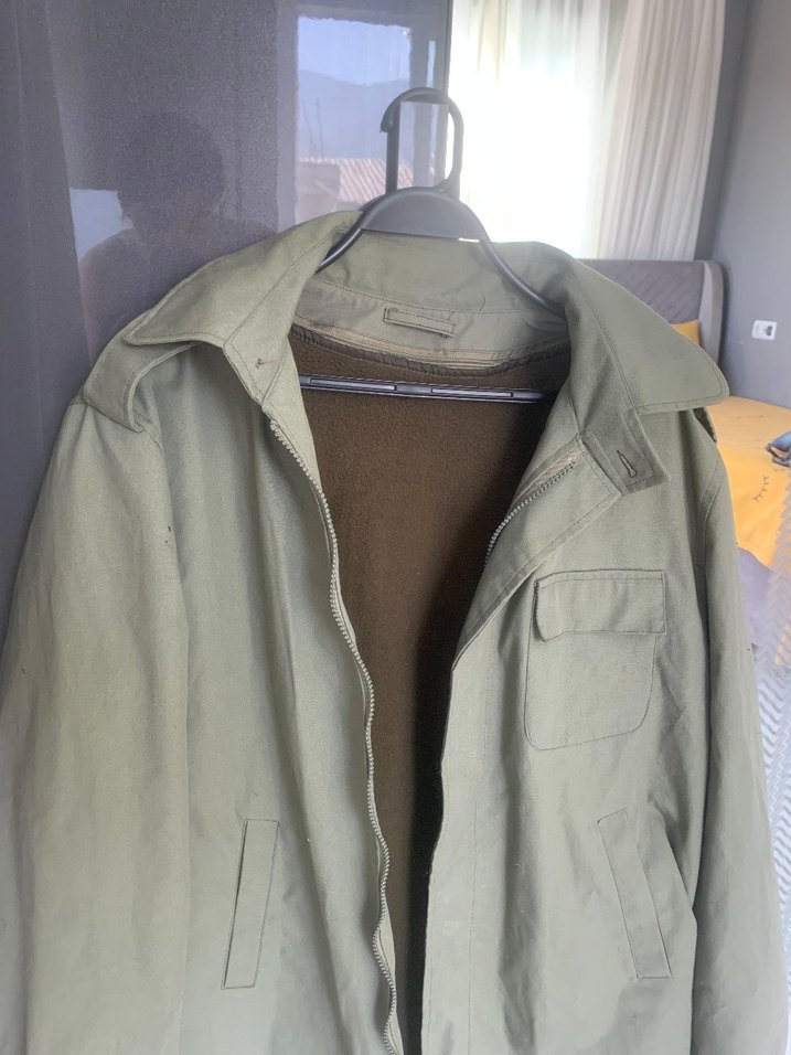 Erkek Haki Midi Ceket Fermuarlı - Görsel 5