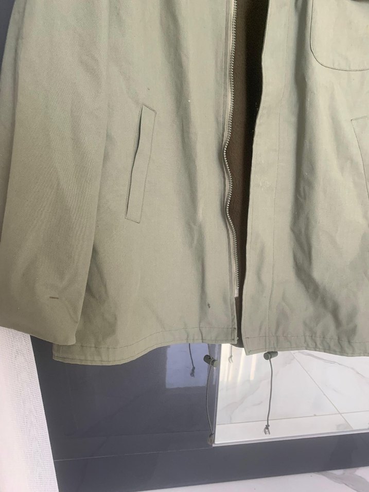 Erkek Haki Midi Ceket Fermuarlı - Görsel 3