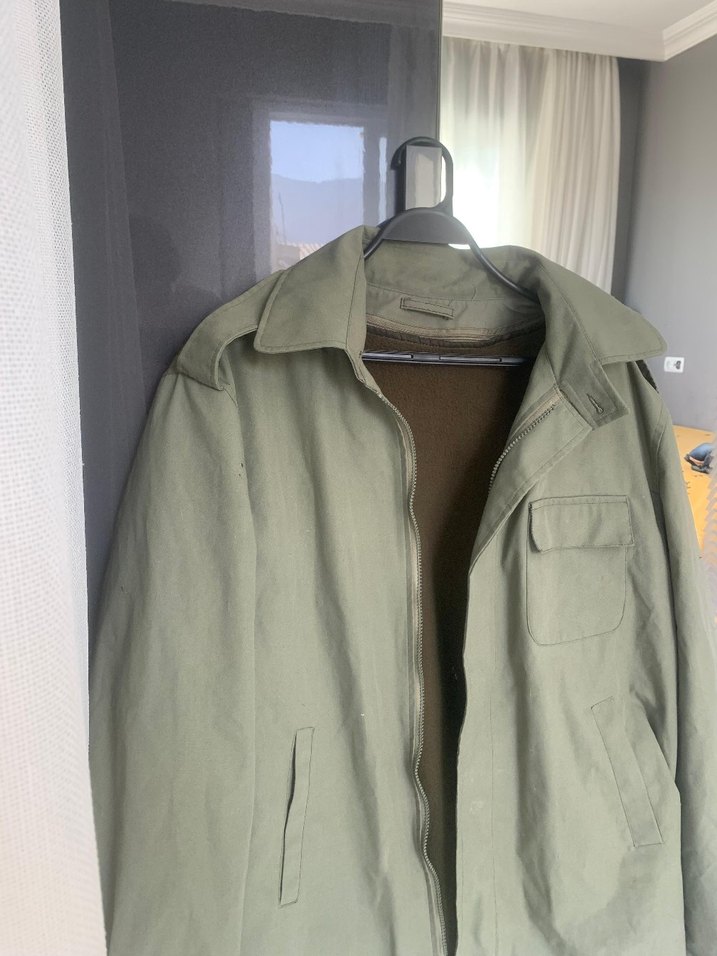 Erkek Haki Midi Ceket Fermuarlı - Görsel 2