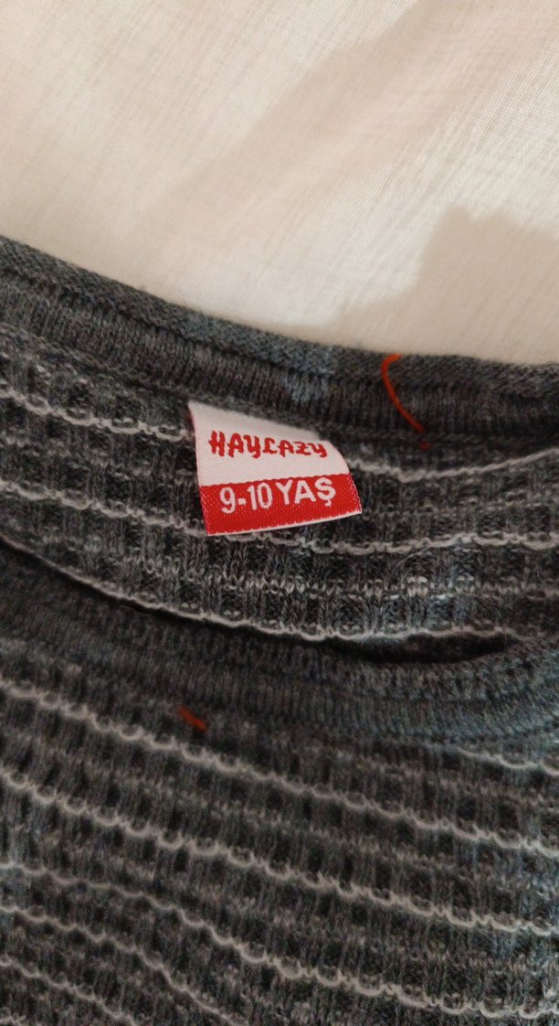 Gri Kısa Kollu Erkek Çocuk Triko Kazak - Görsel 3