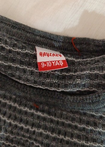 Gri erkek çocuk uzun  Kollu Triko Kazak - Görsel 3