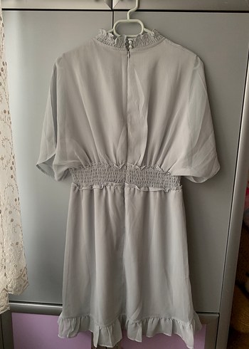 Gri elbise - Görsel 5