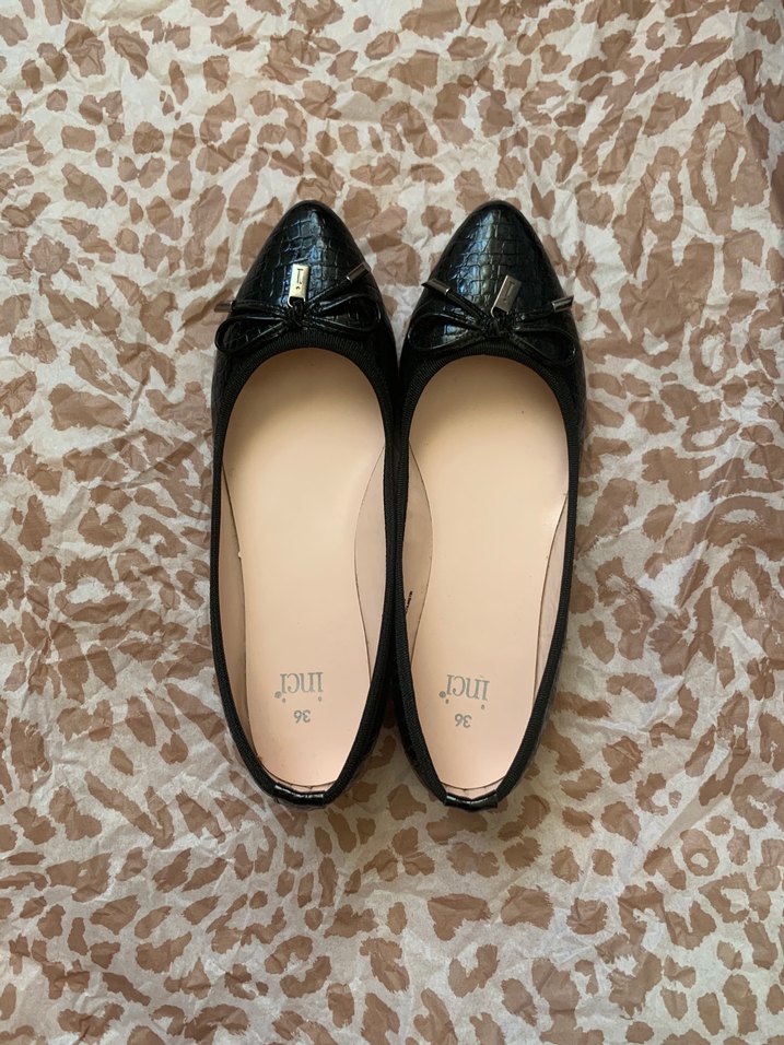 Klasik Siyah Yılan Desenli Kadın Babet - Görsel 4