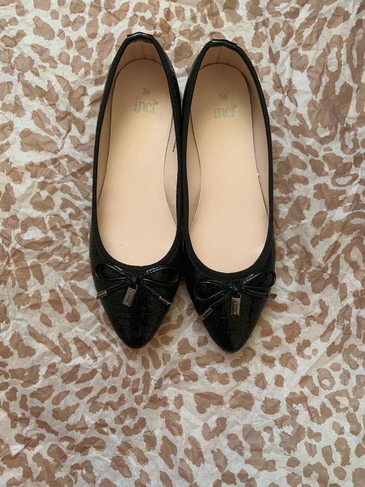 Klasik Siyah Yılan Desenli Kadın Babet - Görsel 3